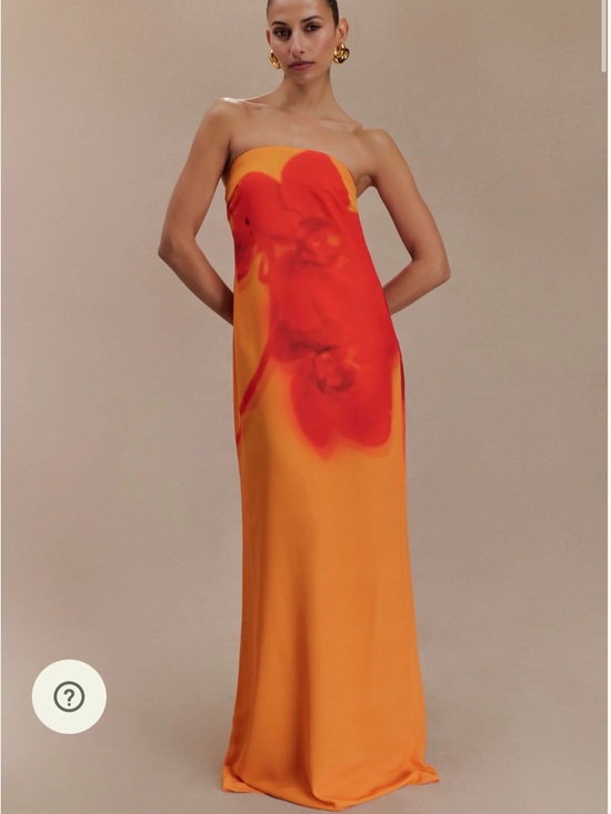 Meshki Dresses & Skirts - Meshki Amaya Strapless Chiffon Maxi Dress - Koi Orchid Print.